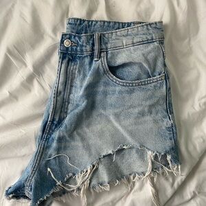 Zara Blue Denim Shorts Size 14